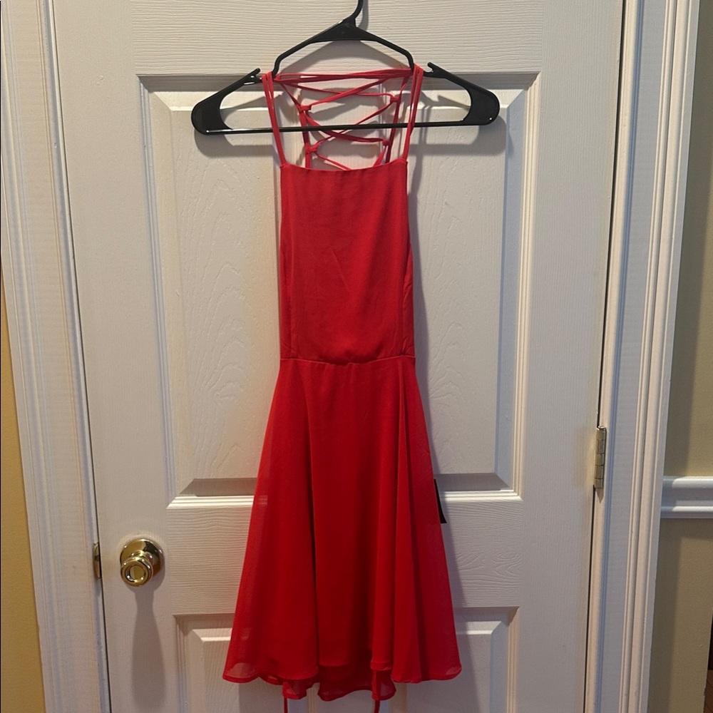 Lulu's Vibrant Red Dress size XS